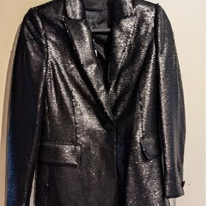 NWT Ted Baker Black Sequin Jacket